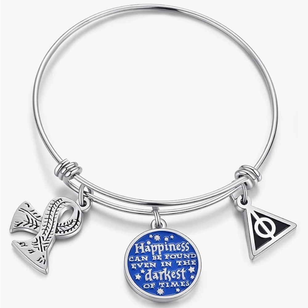 NWT Mrs Clover charm bracelet Harry Potter blue silver PERFECT CONDITION